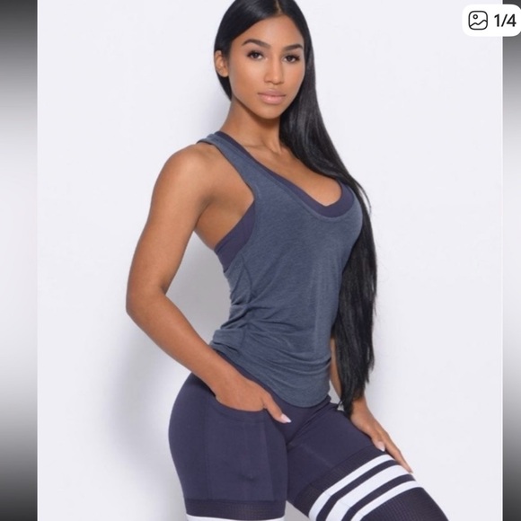 Bombshell Sportswear Tops - Set of 2 - Bombshell Sportswear Coverage Tank in Twilight Blue & Hunter Green XS